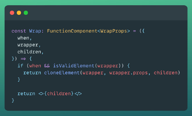 Image of the Wrap component